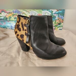 Aldo brushed hair cheetah leather boots